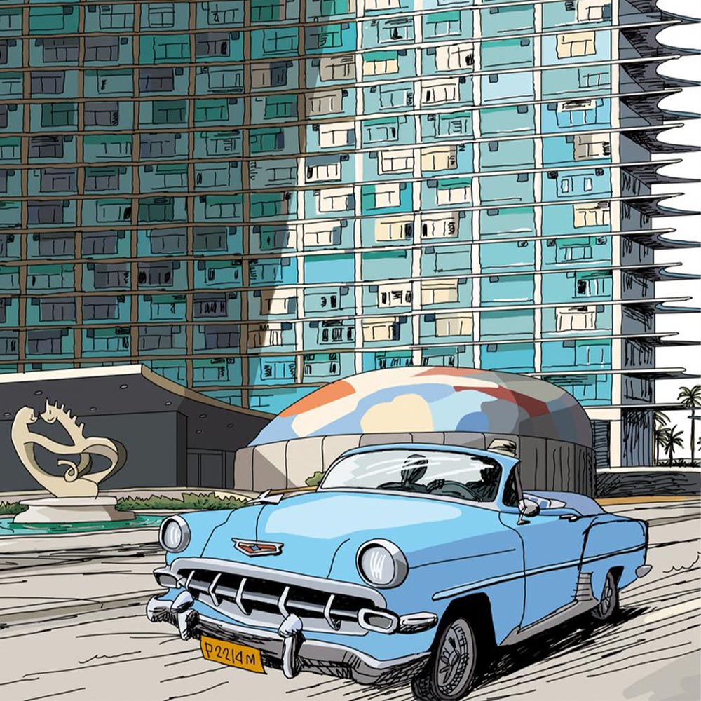 Panorámica Habana Riviera Impression Giclée 70x30