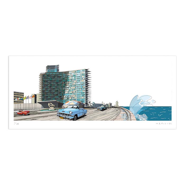 Panorámica Habana Riviera Impression Giclée 70x30