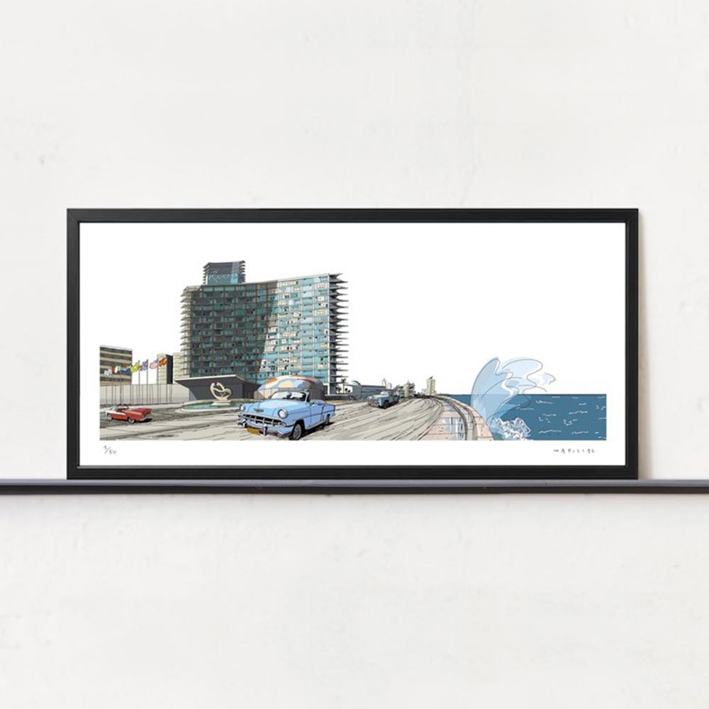 Panorámica Habana Riviera Impression Giclée 70x30