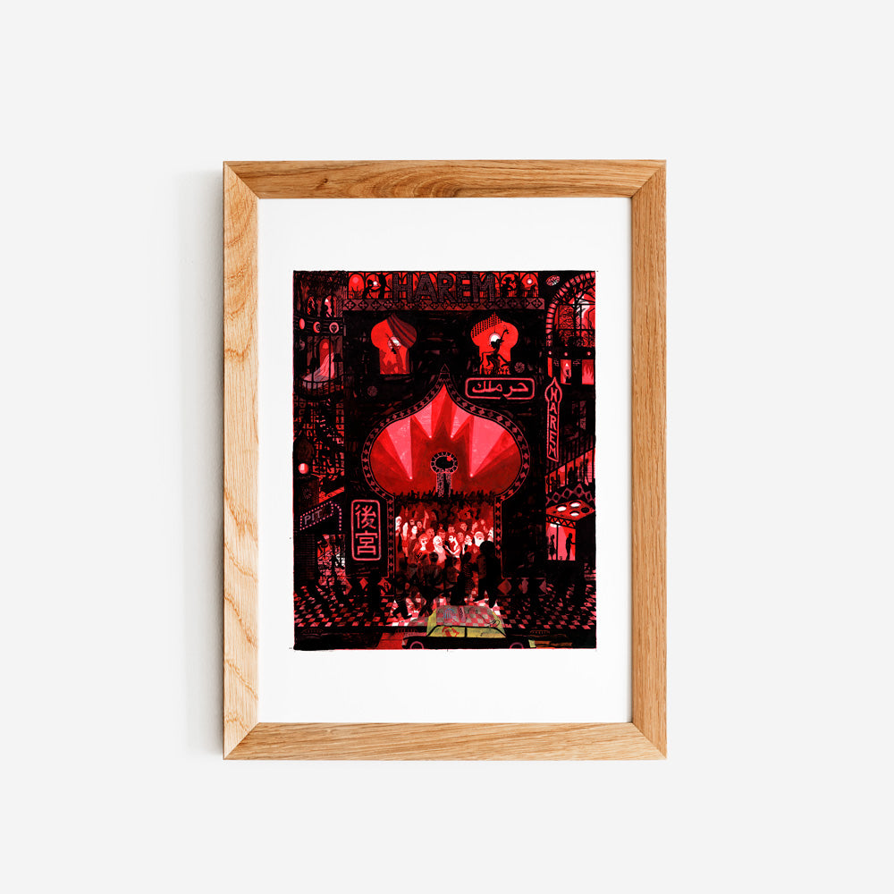 Disco Harem Mouth Giclée Print