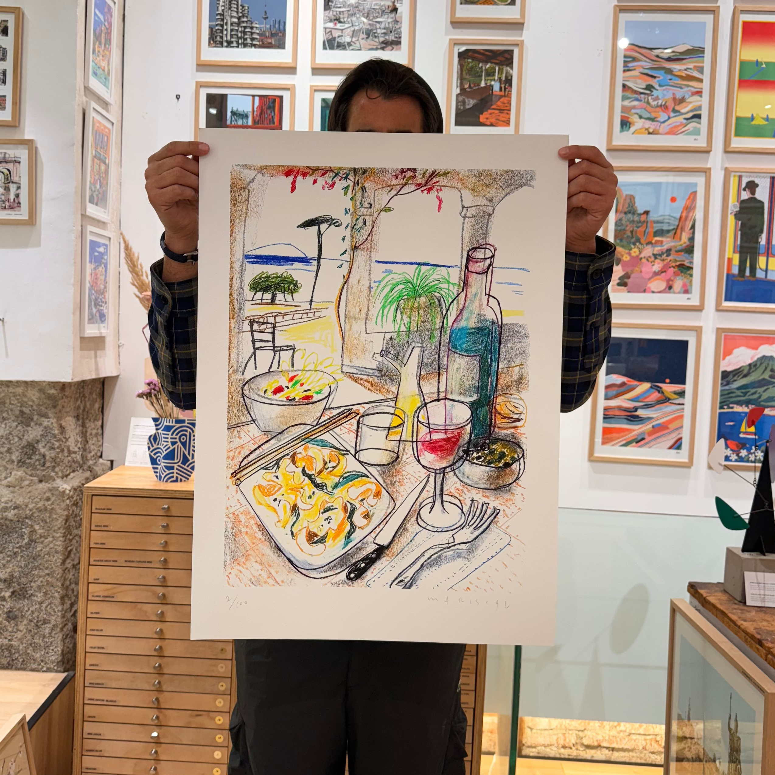 Comida frente al mar Fine Art Print