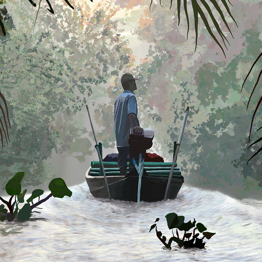 Into the Jungle - Mekong River Impresión Giclée