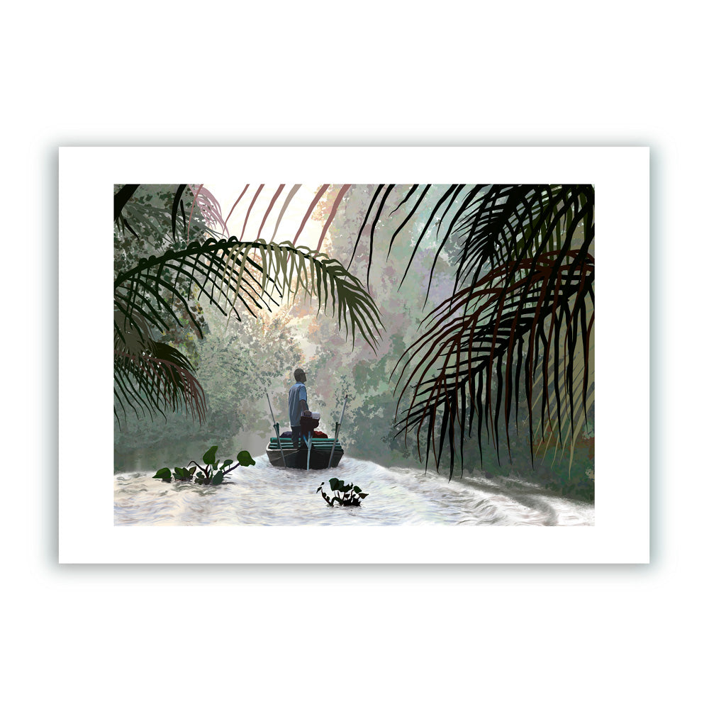 Into the Jungle - Mekong River Impresión Giclée