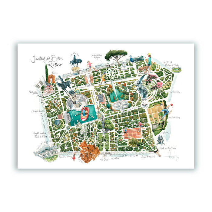 Jardines del Buen Retiro Giclée Print