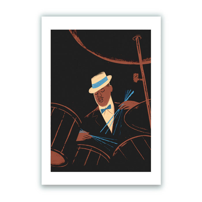 Jazz Drums Solo Impresión Giclée