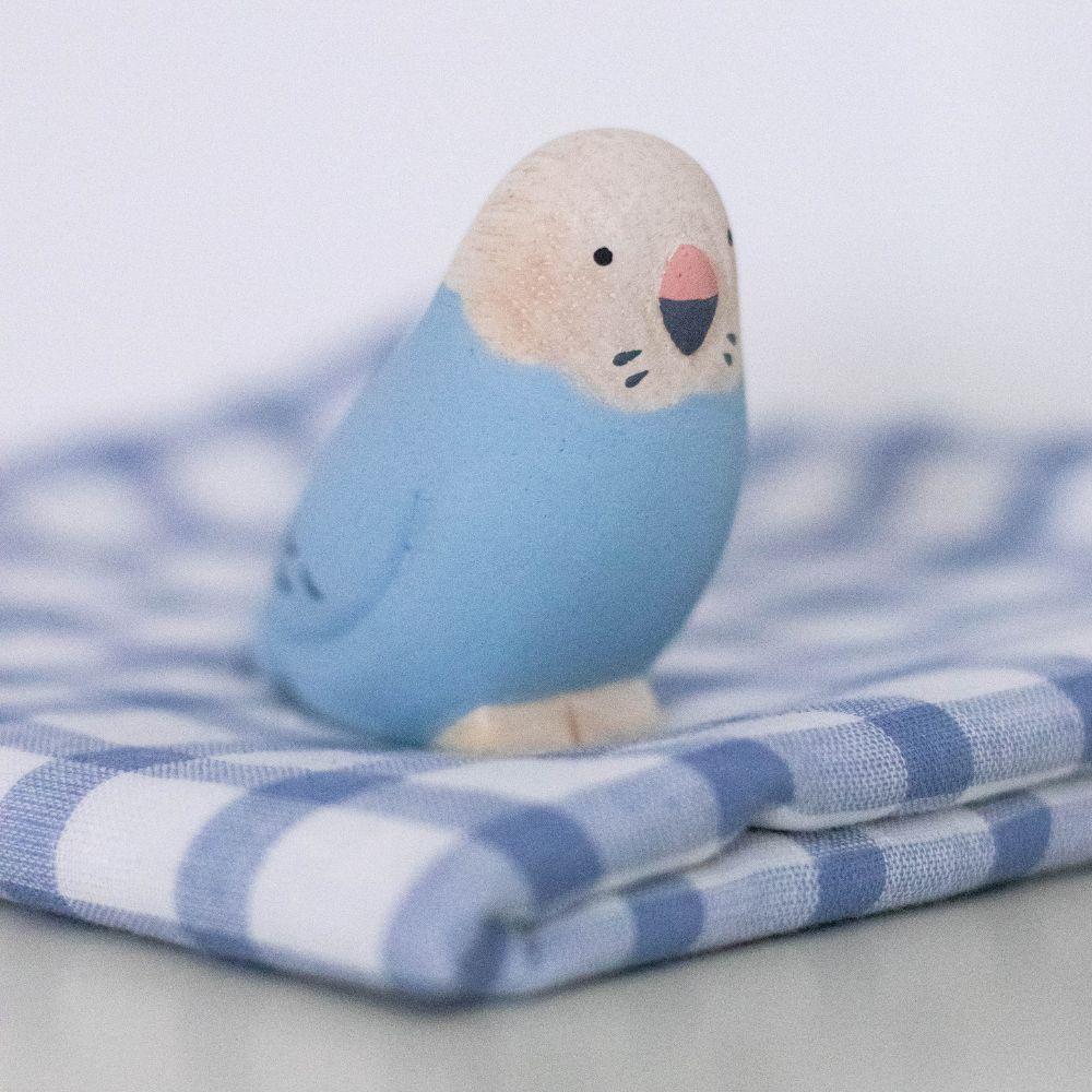 Animal de Madera Pole Pole Kotori Perruche Ondulada