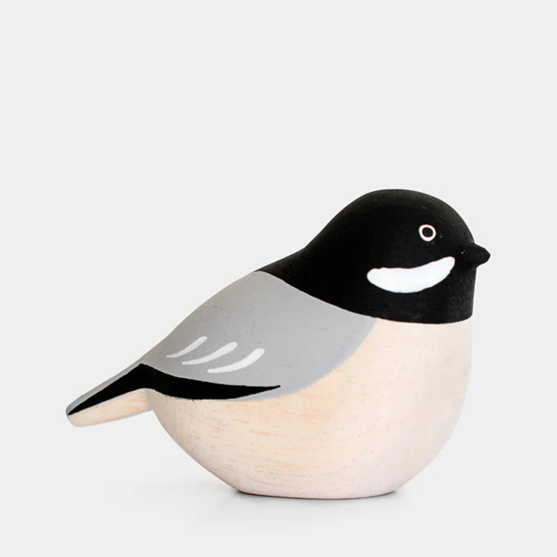 Animal de madera Pole Pole Kotori Carbonero Cabeza Negra