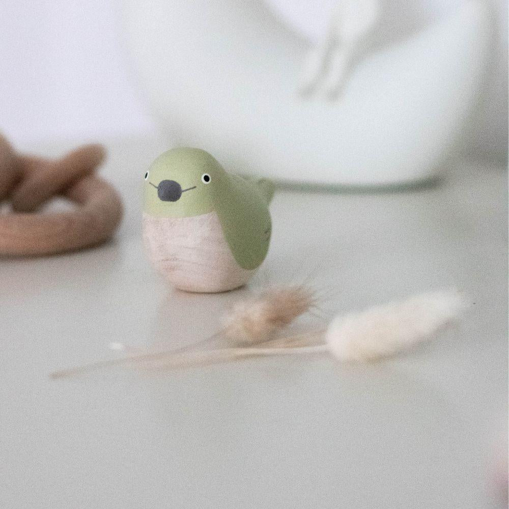 Animal de madera Pole Pole Kotori Ojo Blanco Japonés