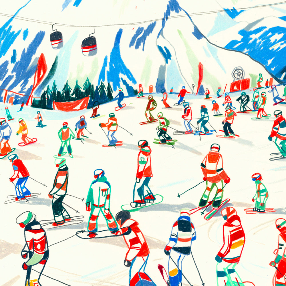 Ski Season at Kronplatz Giclée Print