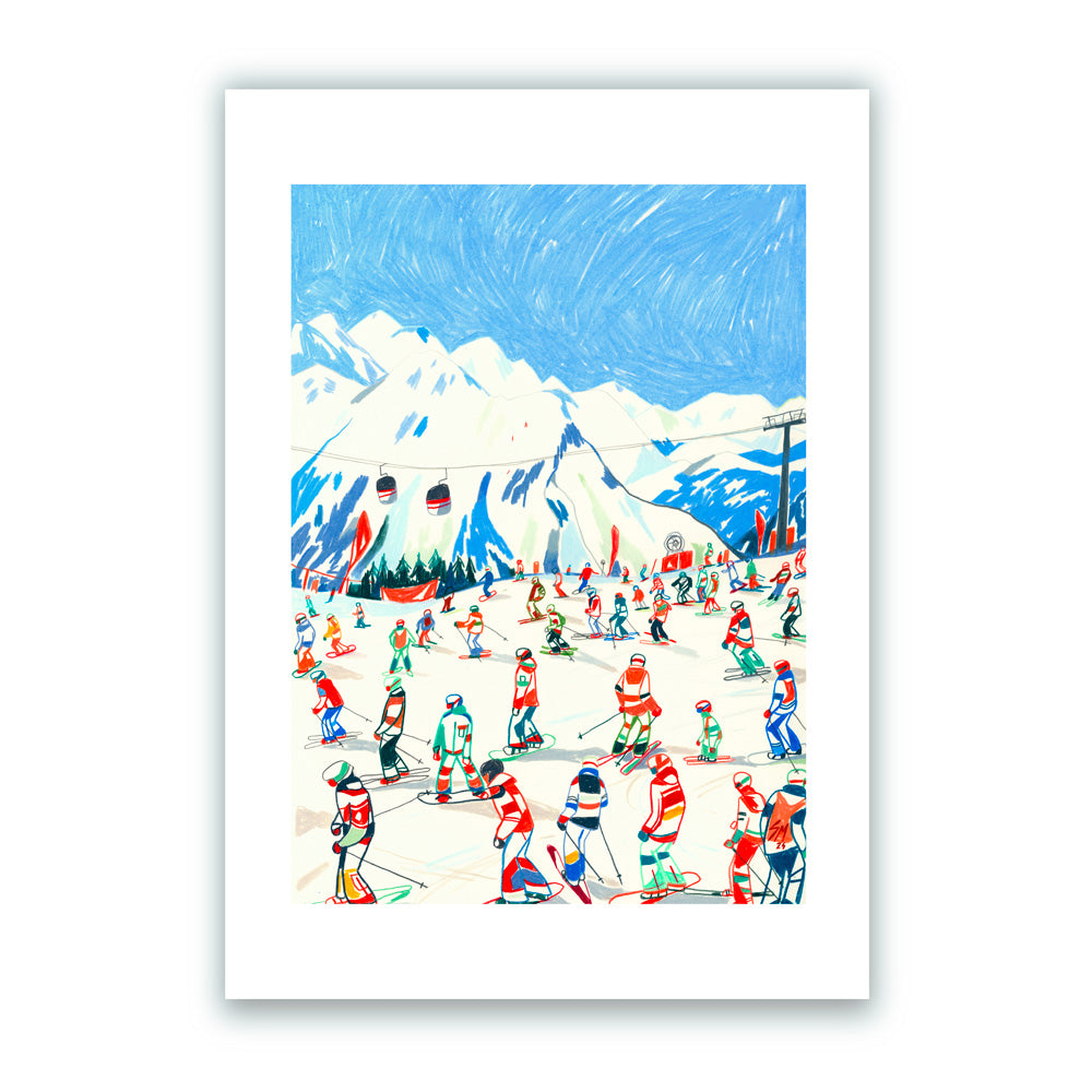 Ski Season at Kronplatz Giclée Print