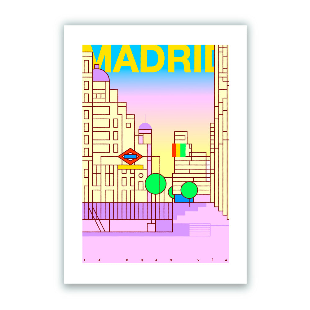 La Gran Vía Letras Impresión Giclée