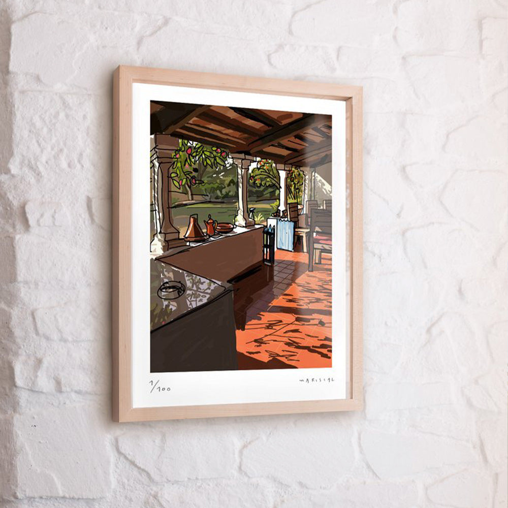 La Luz del Sol en el Porche de Formentera Fine Art Print A4