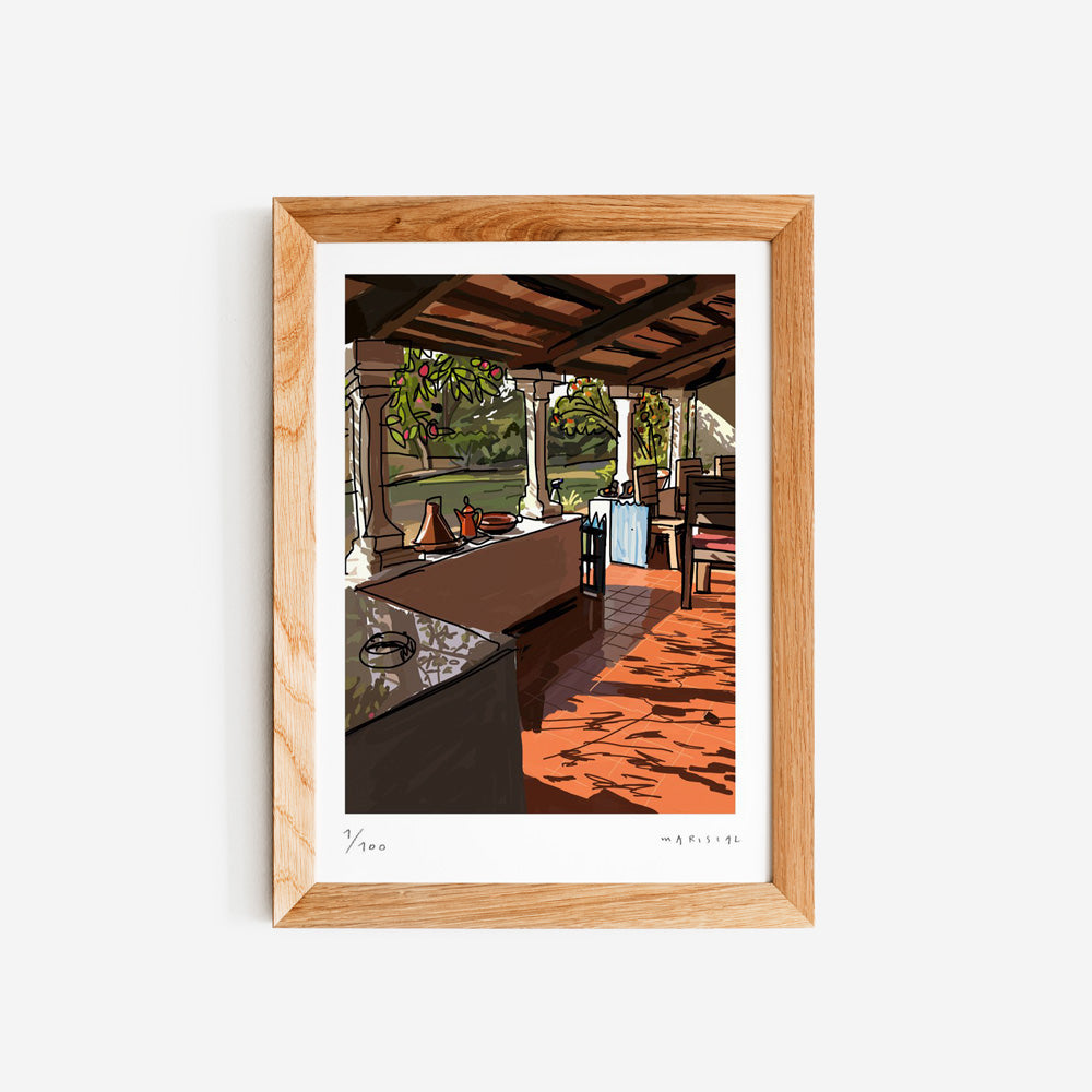La Luz del Sol en el Porche de Formentera Fine Art Print A4