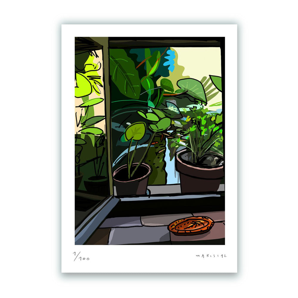 La Ventana del Estanque Impresión Fine Art