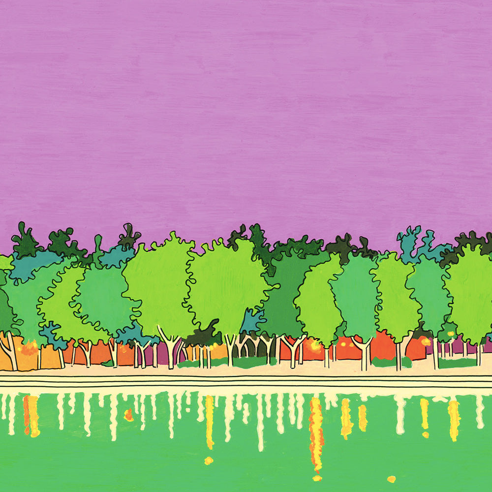 Madrid - Lago de la Casa de Campo Impresión Giclée