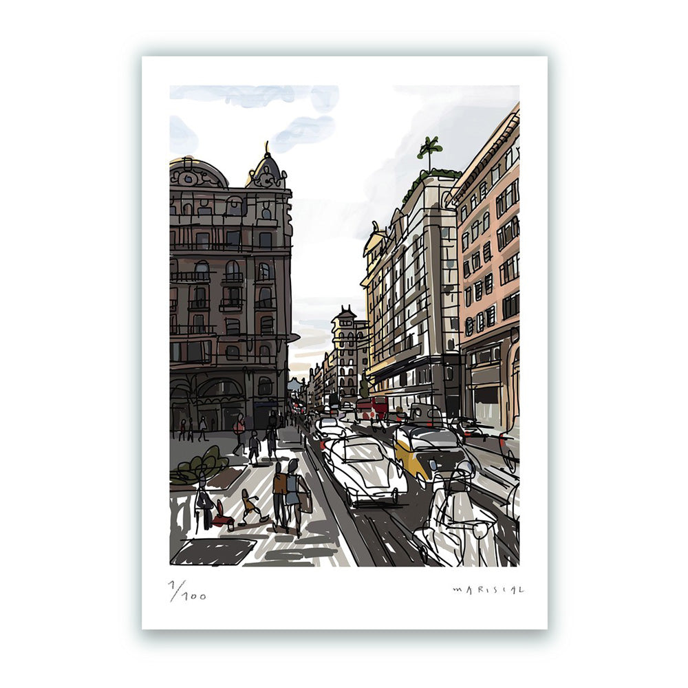 Via Laietana Impresión Fine Art