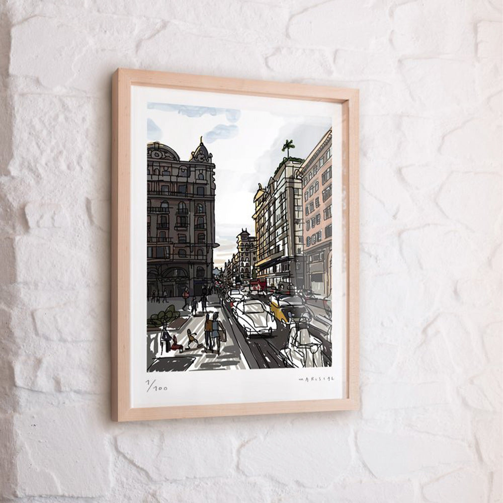 Via Laietana Impresión Fine Art