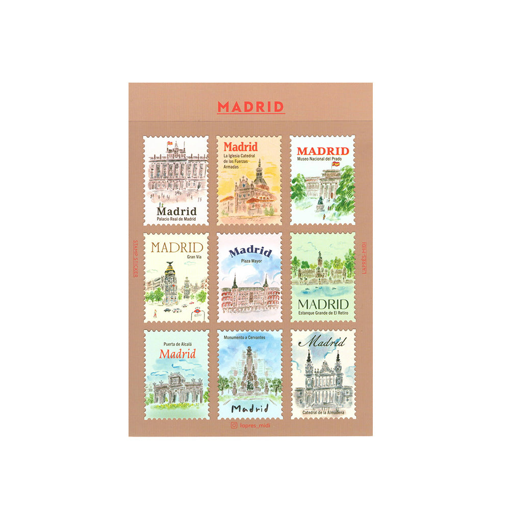 Poststamp Stickers L'après-midi // Madrid 1