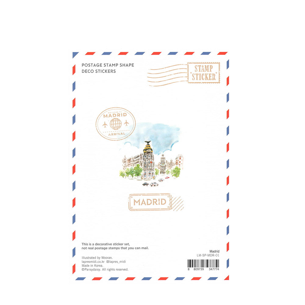 Poststamp Stickers L'après-midi // Madrid 1