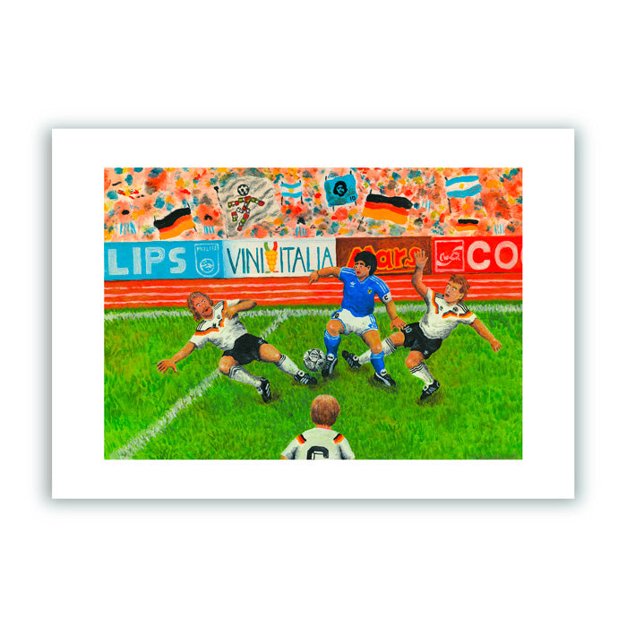 Maradona contra Alemania Impresión Giclée