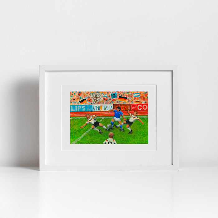 Maradona contra Alemania Impresión Giclée