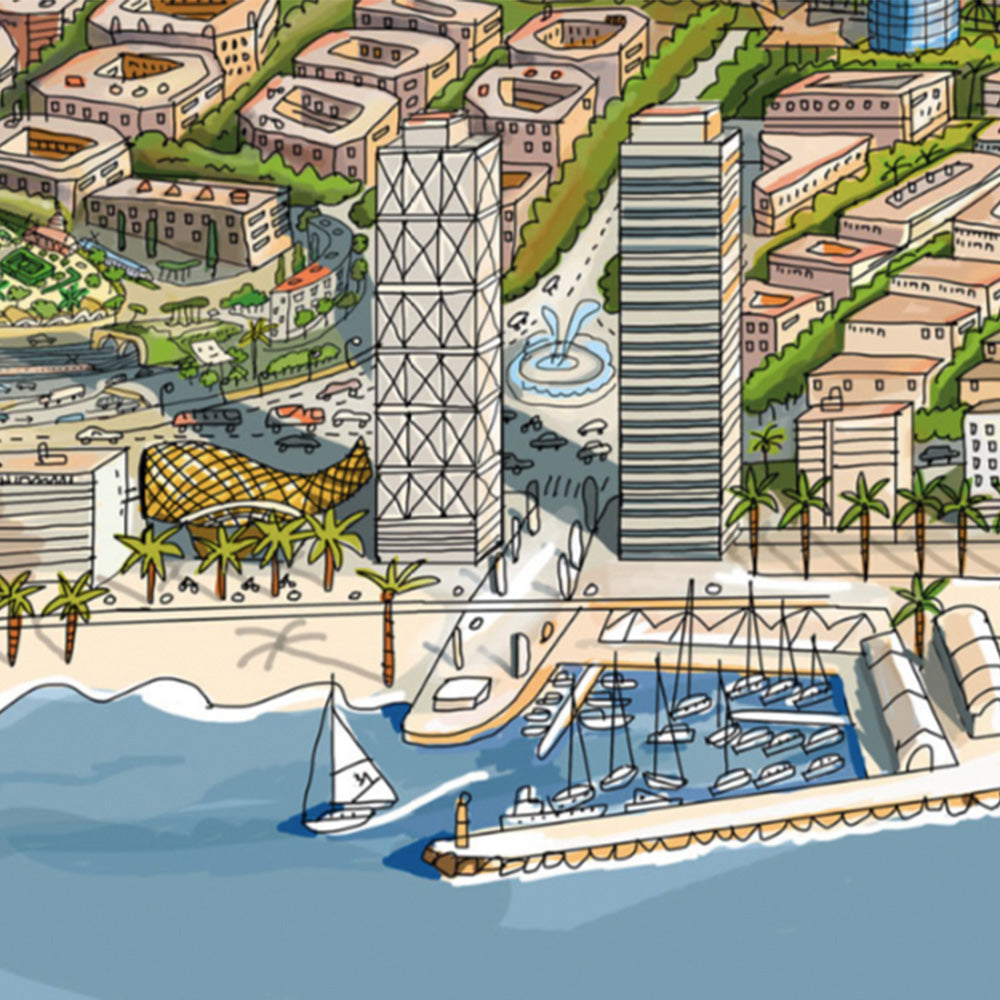 Postal de Barcelona Impresión Fine Art A4