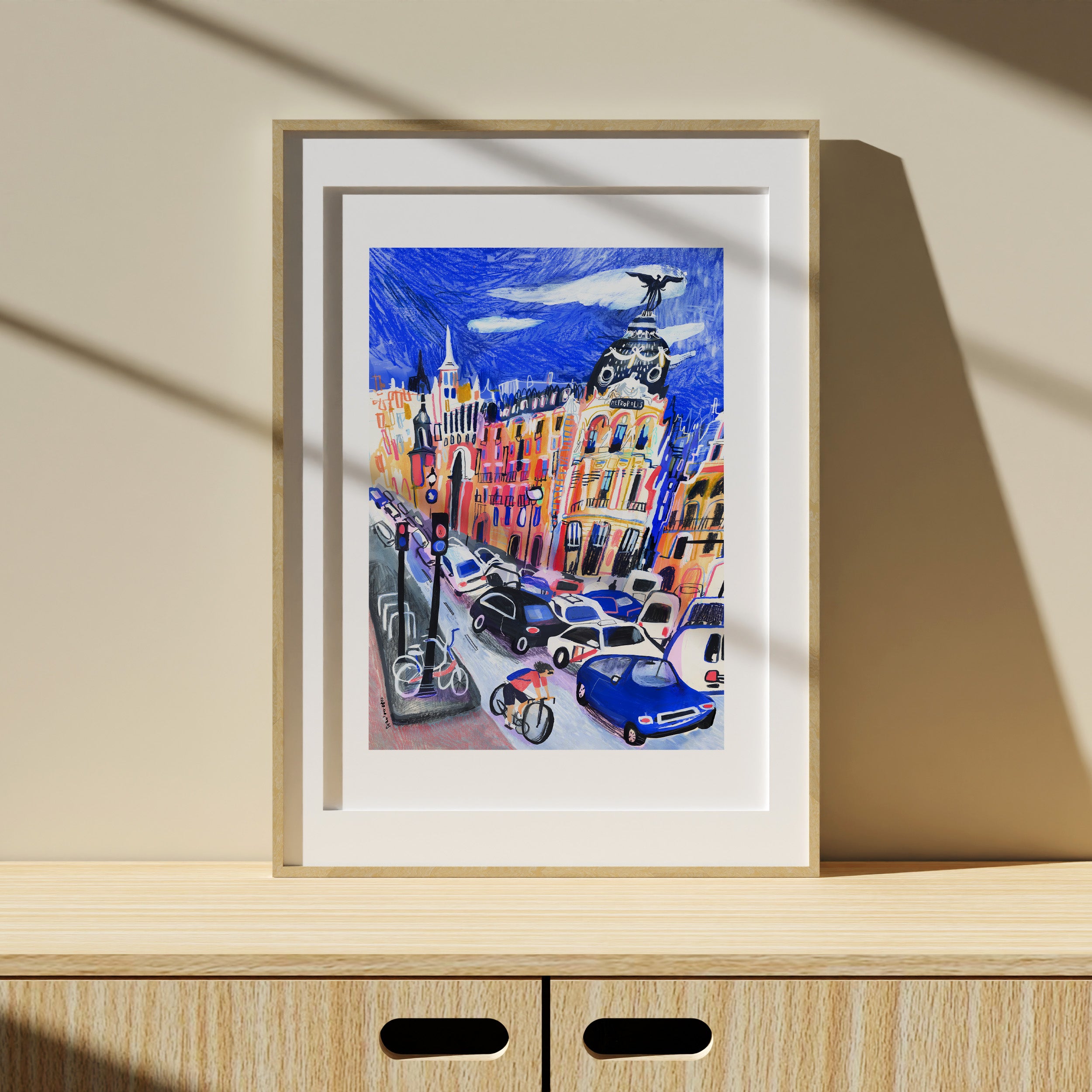 Edificio Metropolis Blue Impression Giclée