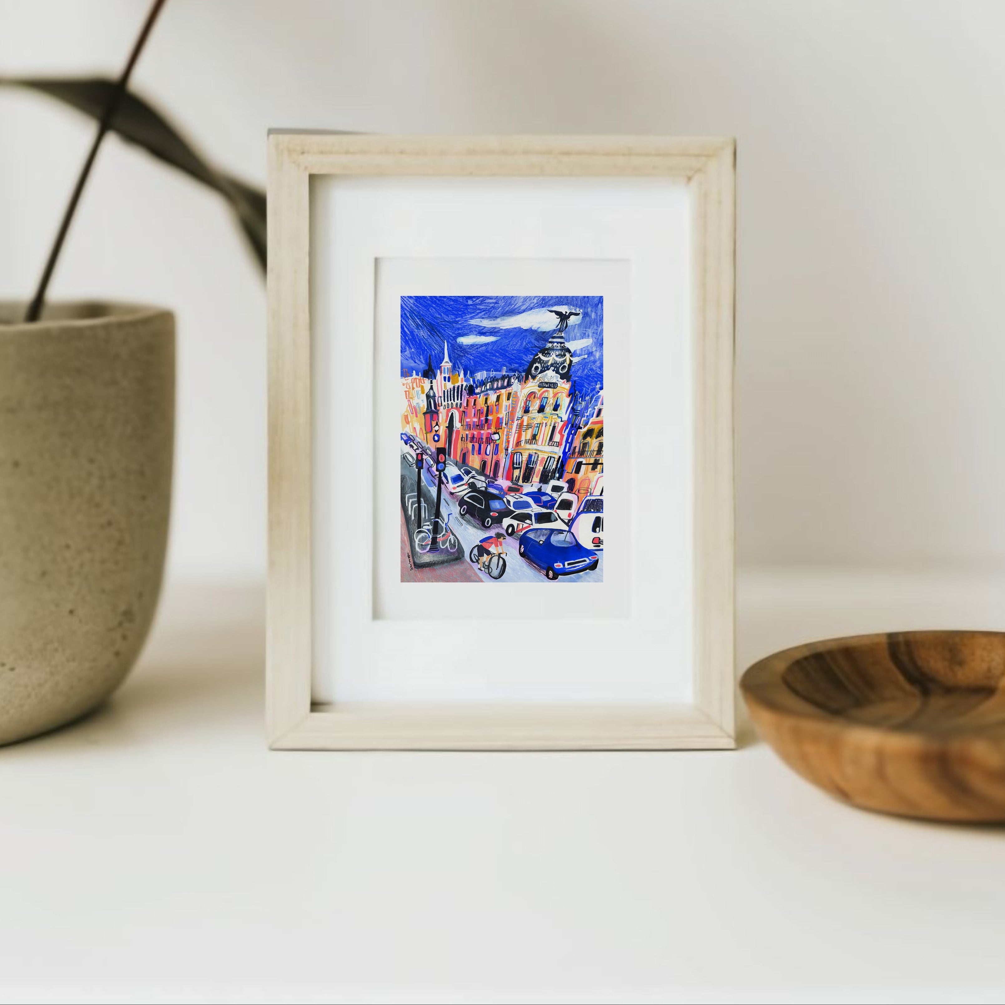 Edificio Metropolis Blue Giclée Print