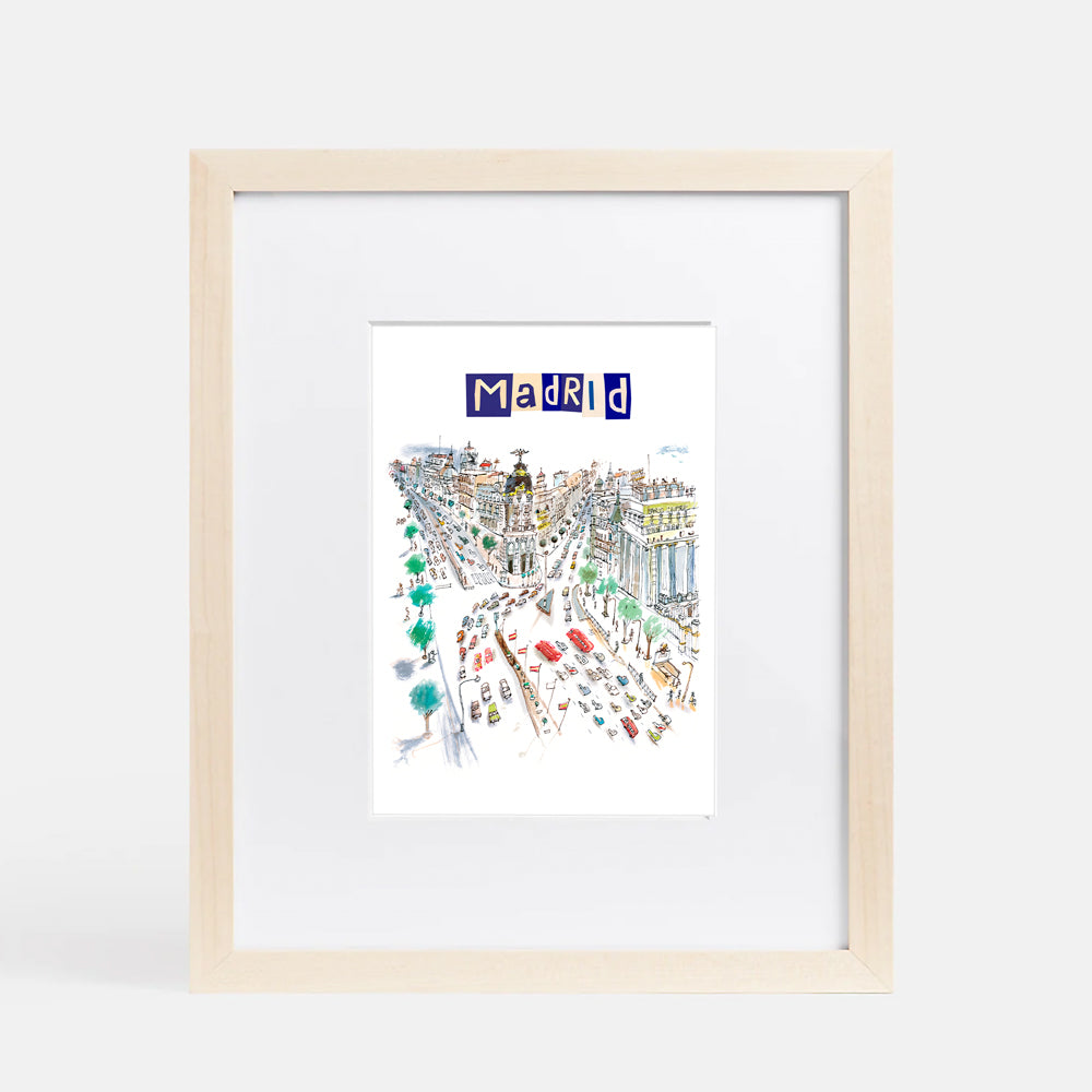 Gran Vía, edificio Metrópolis Sign Giclée Print