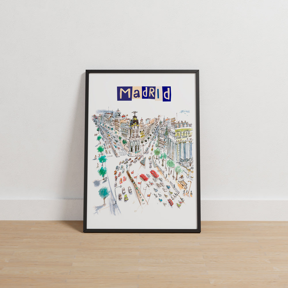 Gran Vía, edificio Metrópolis Sign Giclée Print