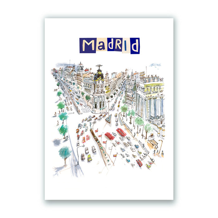 Gran Vía, edificio Metrópolis Sign Giclée Print