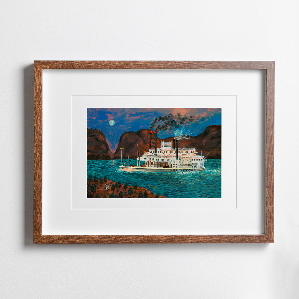 Steamboat Missouri Crow Impresión Giclée