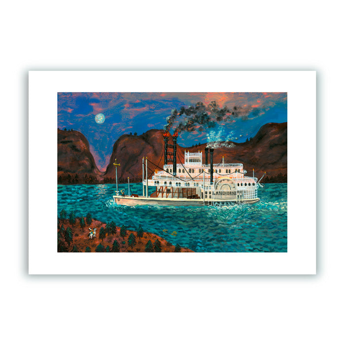 Steamboat Missouri Crow Impresión Giclée