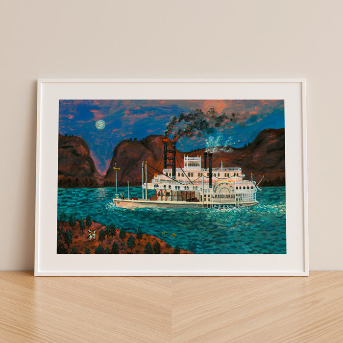 Steamboat Missouri Crow Impresión Giclée