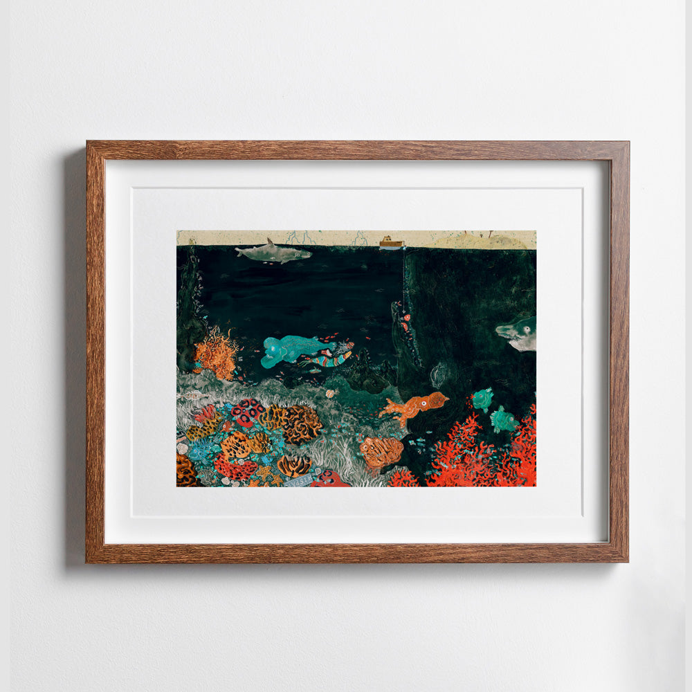 Moby Dick Entre Corales Impresión Giclée