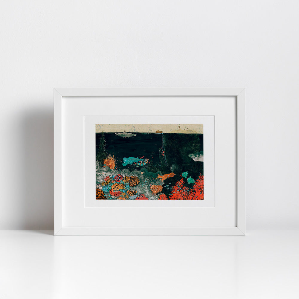 Moby Dick Entre Corales Impresión Giclée