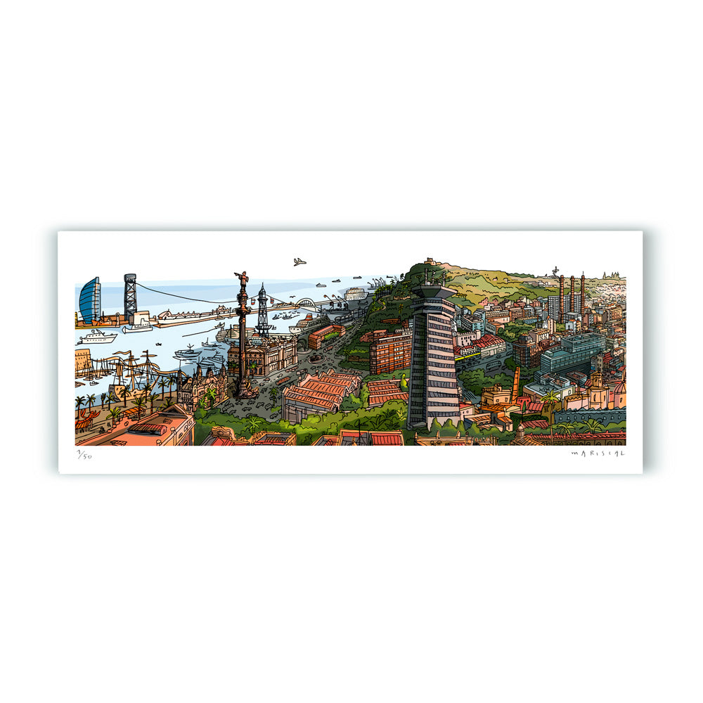 Panorámica Desde Montjuic Impresión Fine Art