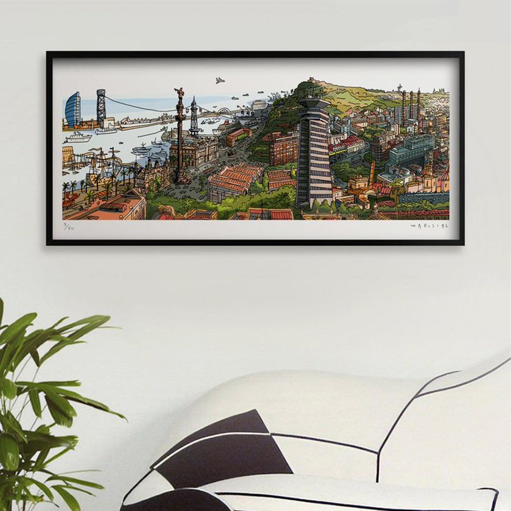 Panorámica Desde Montjuic Impresión Fine Art