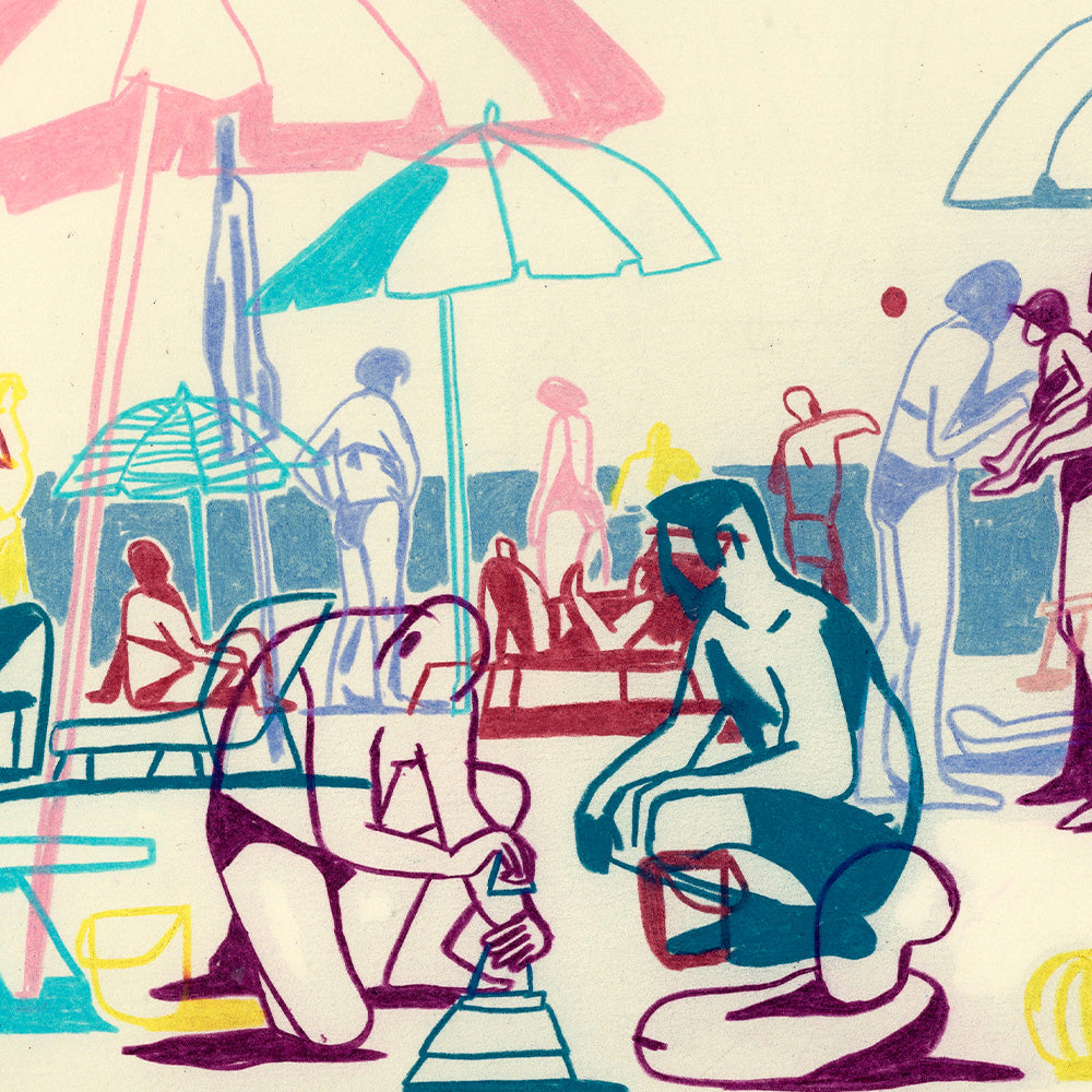 Morning at the Beach Impression Giclée A5