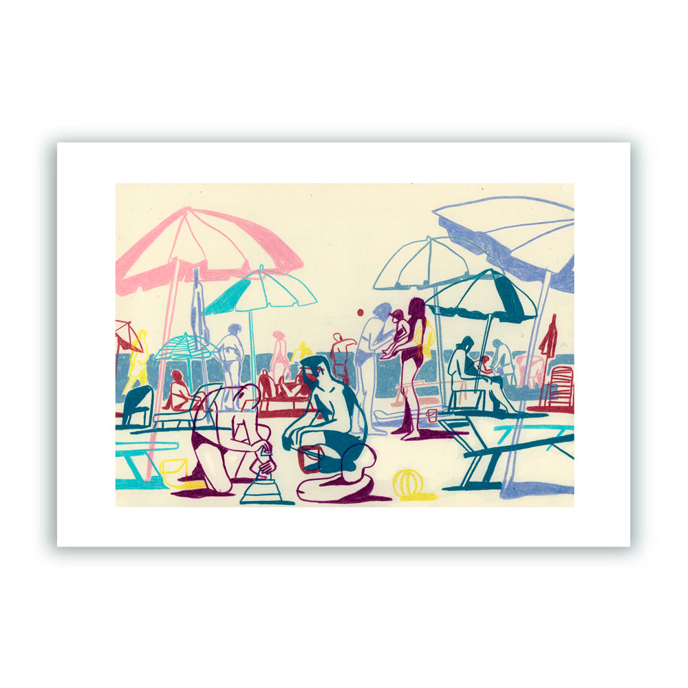 Morning at the Beach Impression Giclée A5