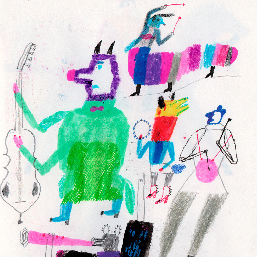 Músicos de Colores Giclée Print