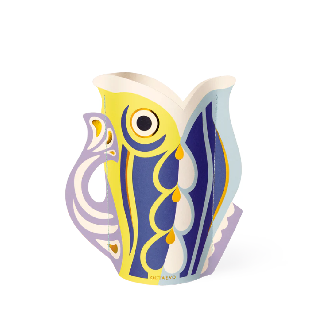 Mini Florero de Papel Fish Purple