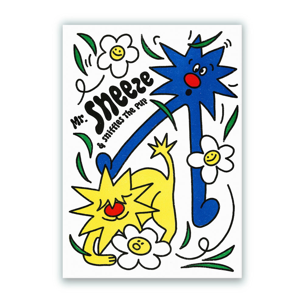 Mr. Sneeze & Sniffles the Pup Risograph