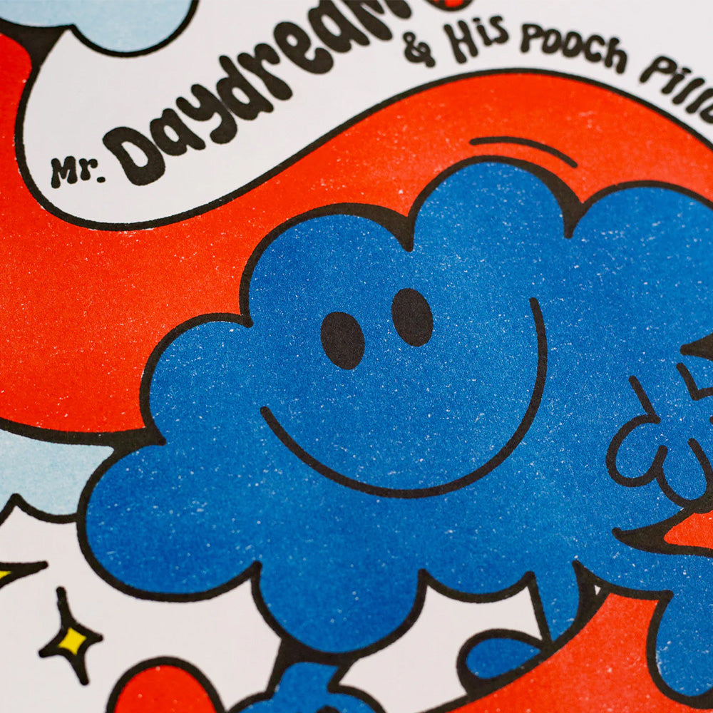 Mr. Daydream & His Pooch Pillow Risograph