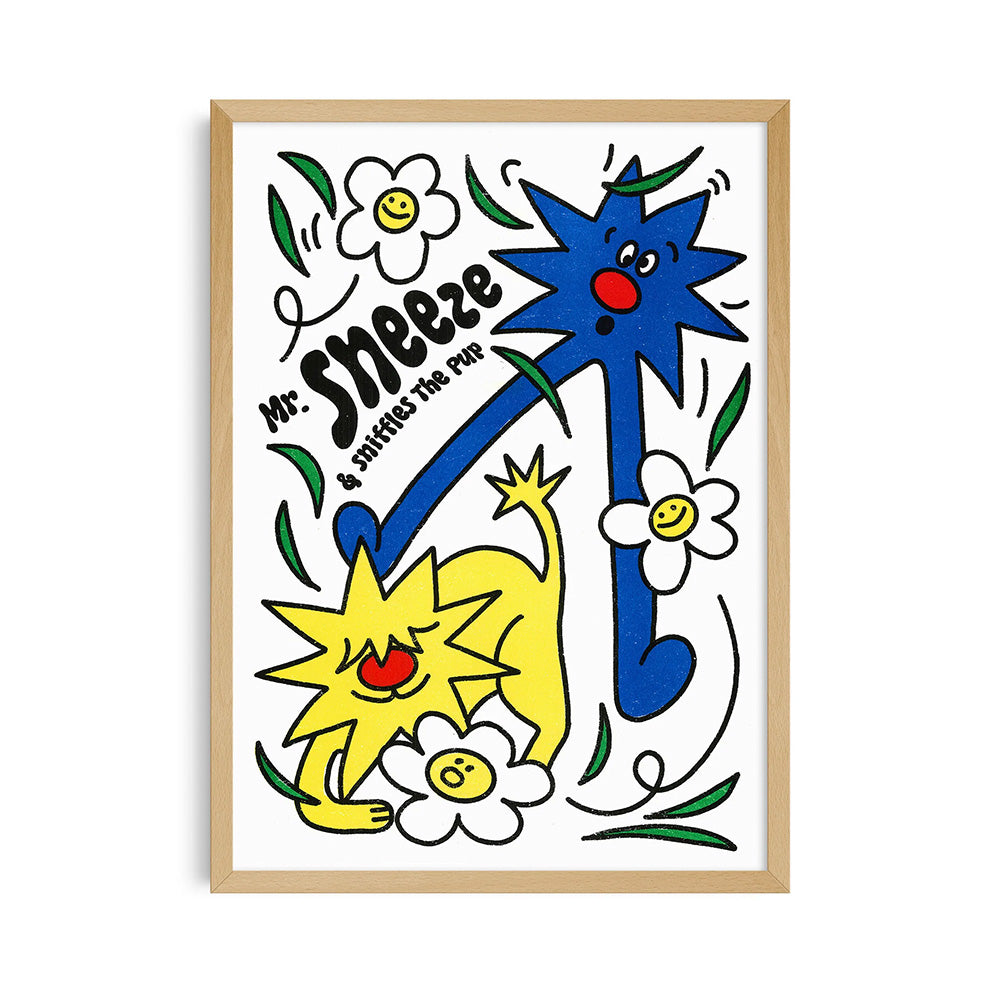 Mr. Sneeze & Sniffles the Pup Risograph
