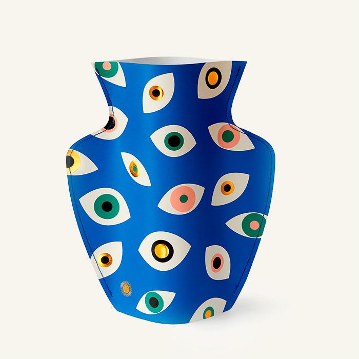 Blue Nazar Paper Vase