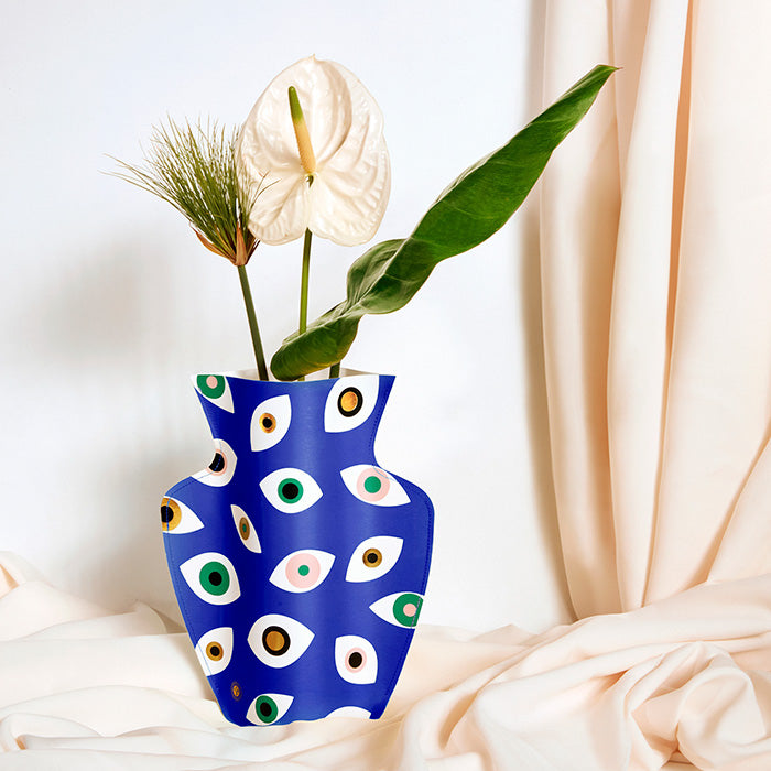 Blue Nazar Paper Vase