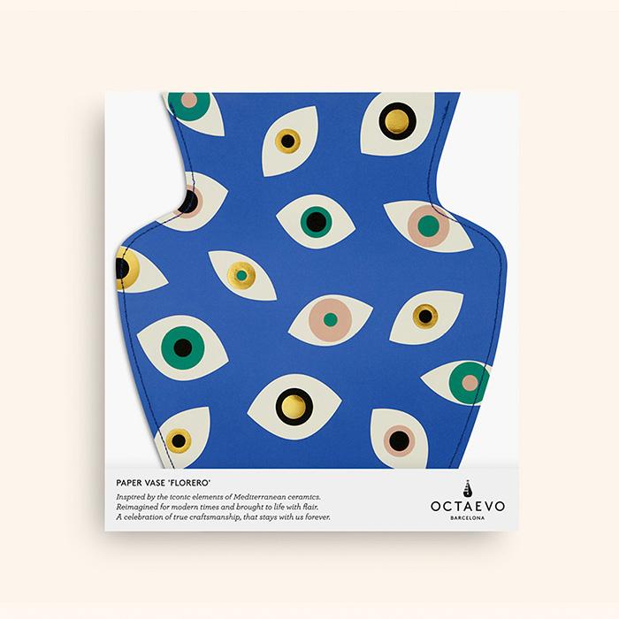 Blue Nazar Paper Vase