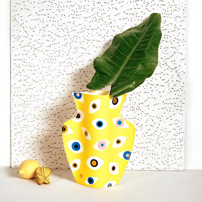 Yellow Nazar Paper Vase