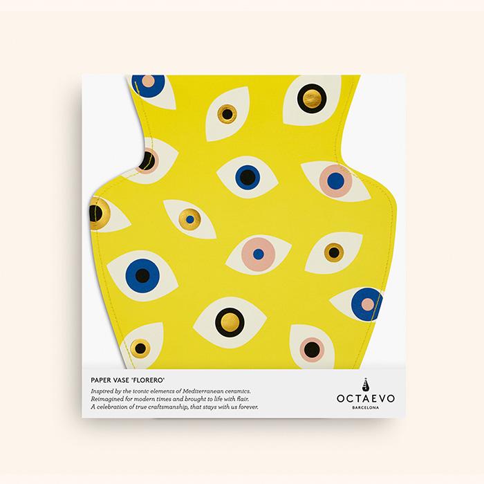 Yellow Nazar Paper Vase